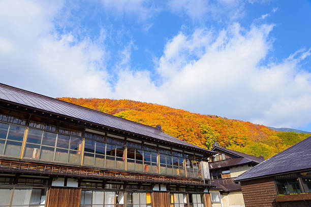 Autumn foliage in Aomori, Japan Autumn foliage near the Sukayu Hot Spring in Mt.Hakkoda, Aomori, Japan. Sukayu is a part of the Towada-Hachimantai National Park. hakkoda mountain range stock pictures, royalty-free photos & images