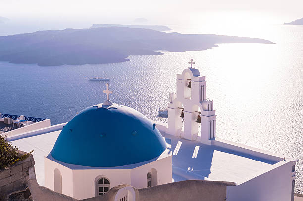 istock Church roof on Santorini 472512790