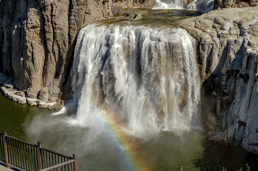 Scenic attraction Shoshone Falls near Twin Falls Idaho, called the Niagara Falls of the West