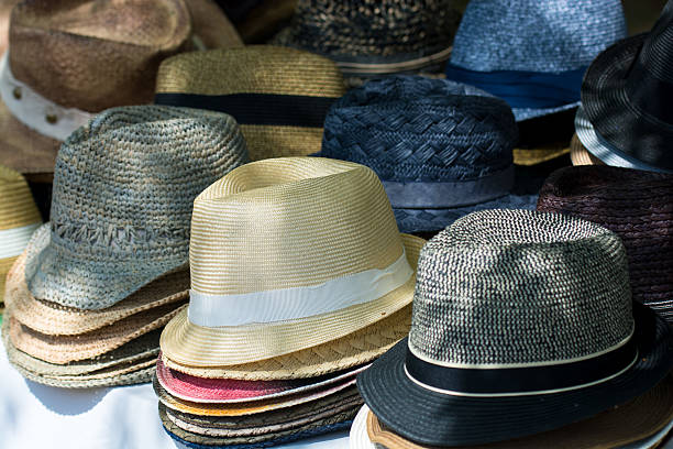 istock Pile Of Hats On Market 472514644