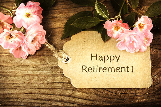 Happy Retirement message with small roses