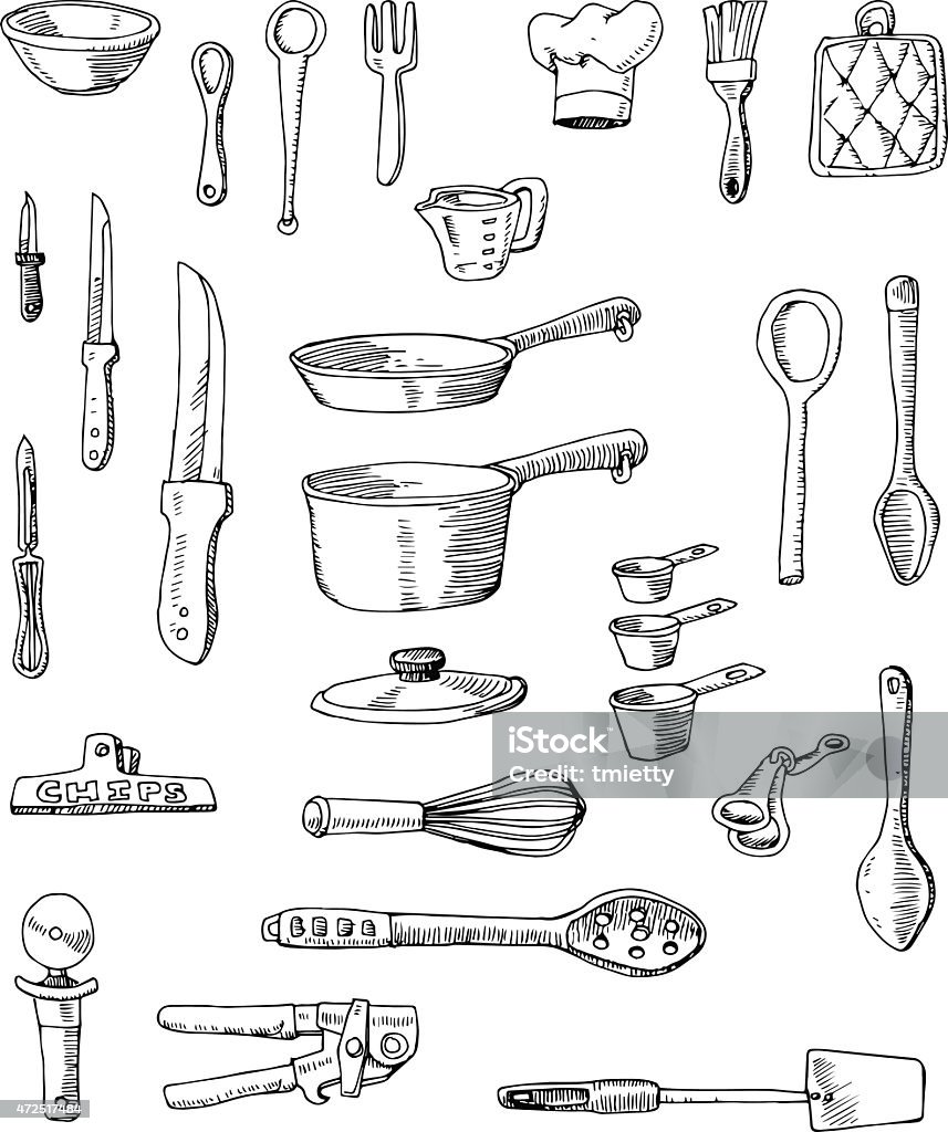 Hand-drawn Cookware Illustrations - 免版稅圖畫 - 藝術品圖庫向量圖形 Hand-drawn Cookware Illustrations - 免版稅圖畫 - 藝術品圖庫向量圖形