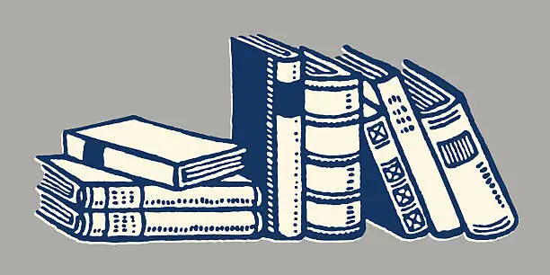 Vector illustration of Collection of Books