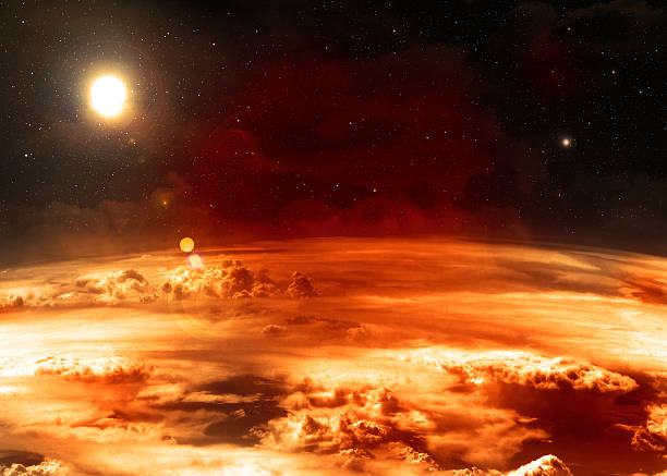 NASA provided image of an orange atmosphere in space