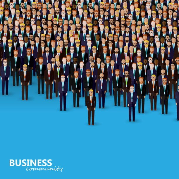 istock vector flat illustration of business or politics community. 472523680