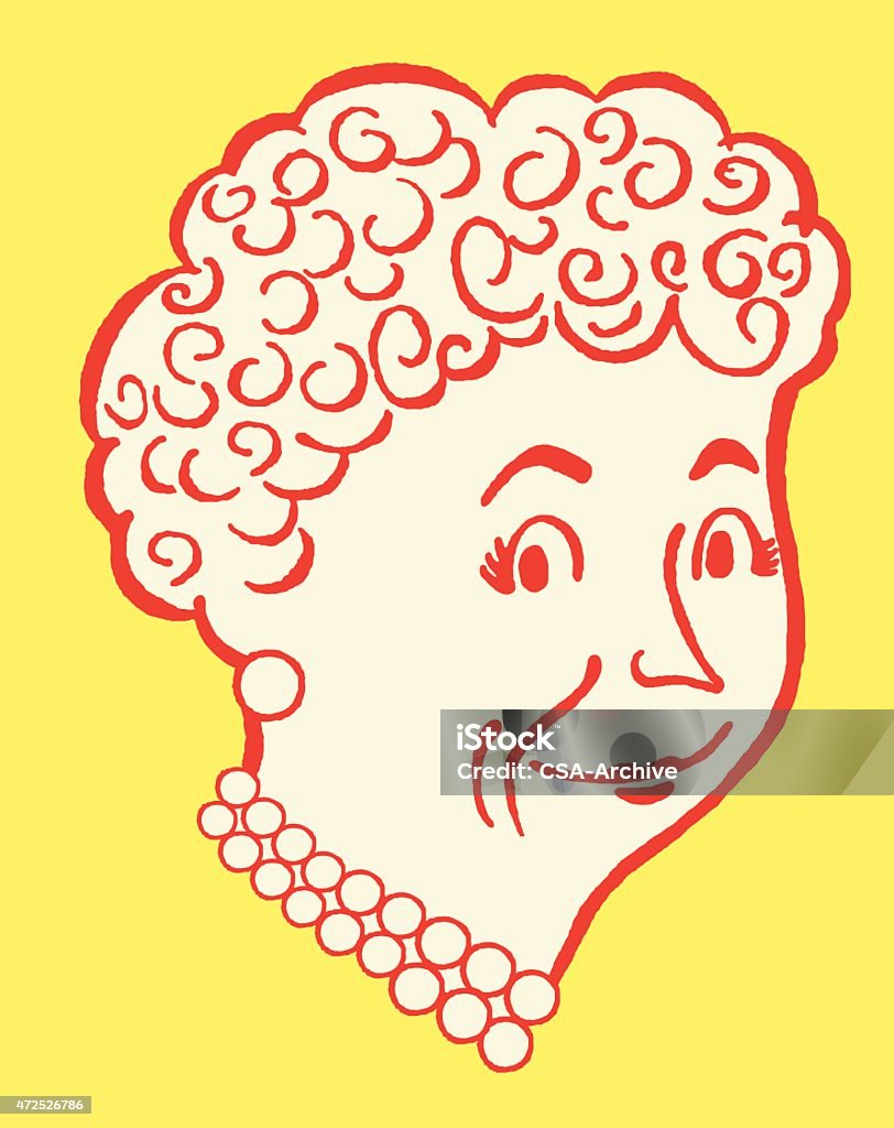 Older Woman Wearing Pearls http://csaimages.com/images/istockprofile/csa_vector_dsp.jpg 2015 stock vector