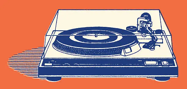 Vector illustration of Turntable