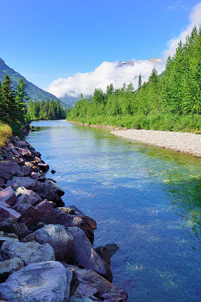istock mountain river in Glacier National Park 472529658