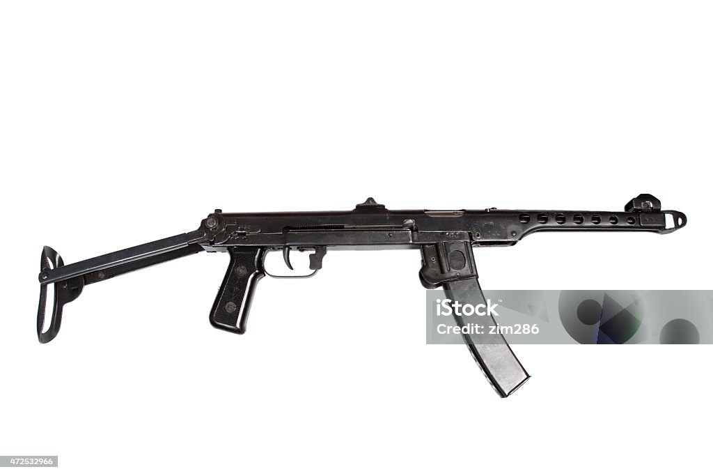 submachine gun submachine gun isolated on a white background 2015 Stock Photo