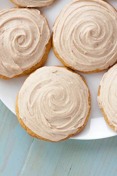 Pumpkin cookies with cream cheese