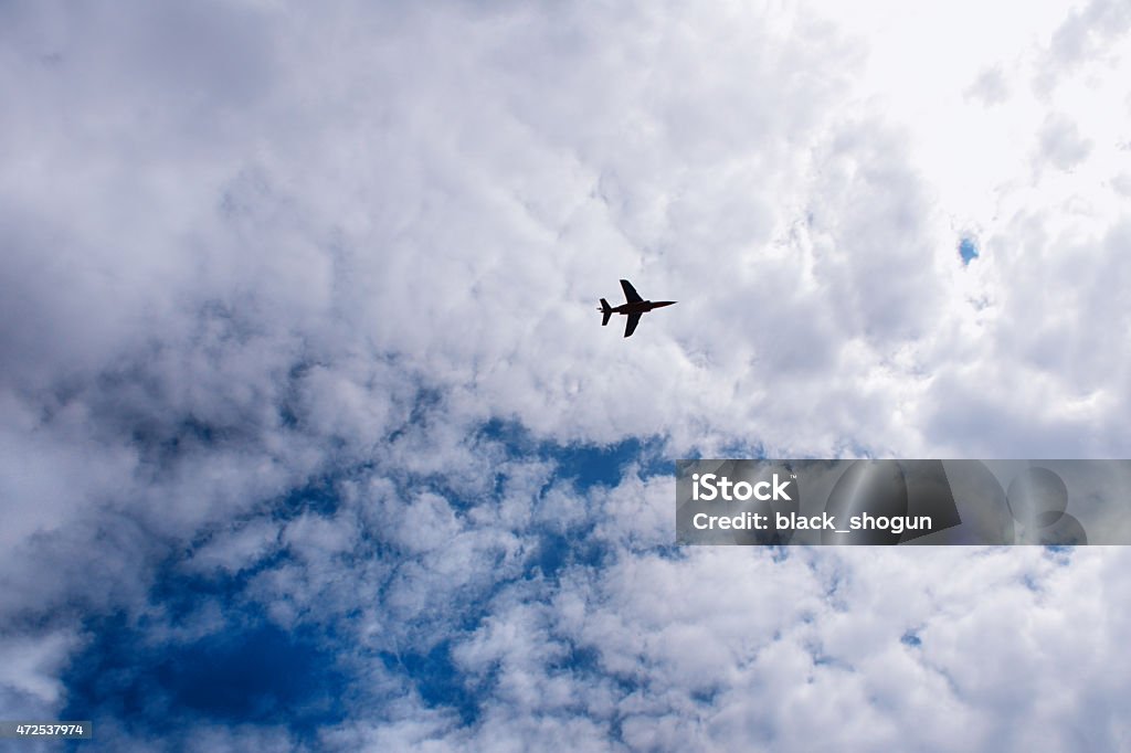 Business Airplane Flying Airplane flying in low altitude. Photo taken in Slovenia. 2015 Stock Photo