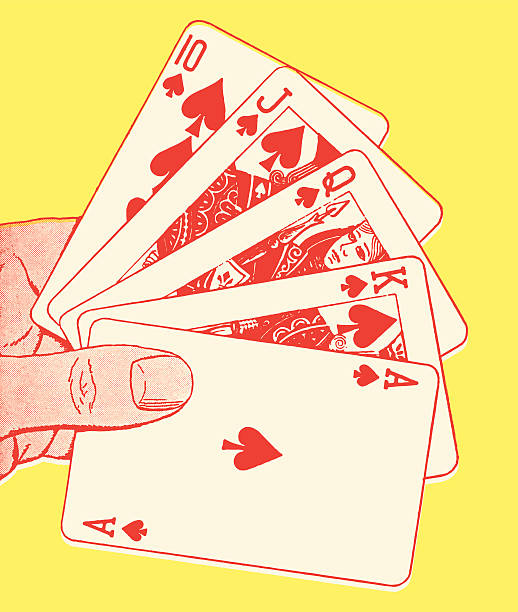 ilustrações, clipart, desenhos animados e ícones de em mão de cartas - people gambling line art casino