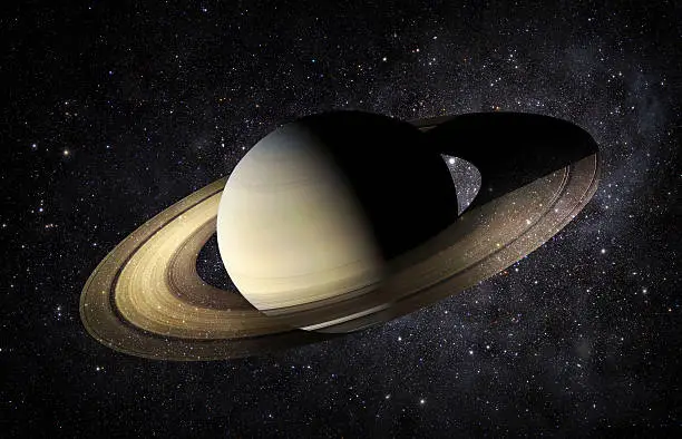 Photo of Saturn - Elements of this Image Furnished by NASA