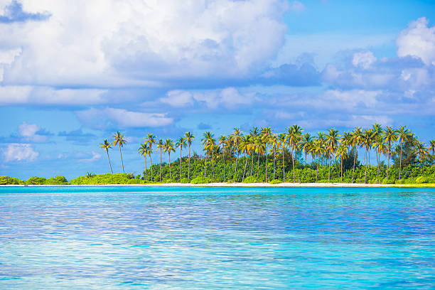 istock Perfect white beach with turquoise water at ideal island 472540380