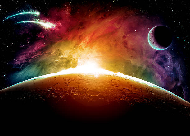 istock Planet Surface - Elements of this Image Furnished by NASA 472540986