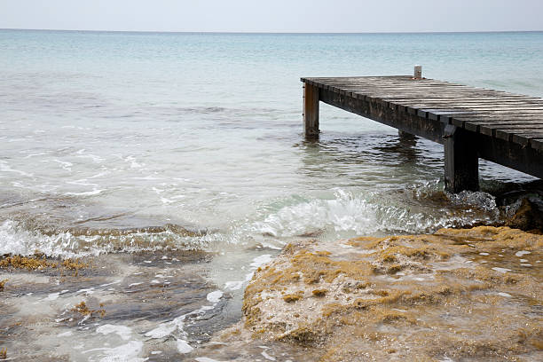 Pier and Jetty, Valencians Beach; Formentera; Balearic Islands; Spain