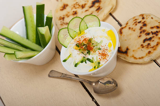 istock Arab middle east goat yogurt and cucumber salad 472547358
