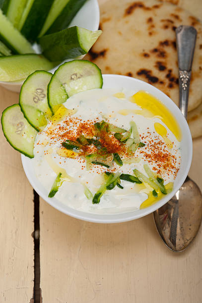 istock Arab middle east goat yogurt and cucumber salad 472547364