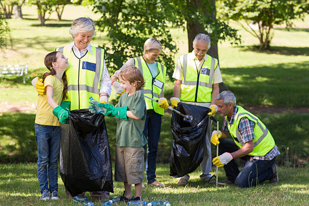 istock A family collecting trash from a park 472548818
