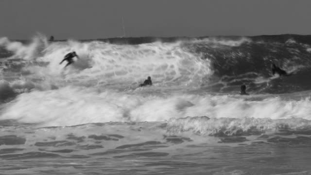 Surfer in Black and White