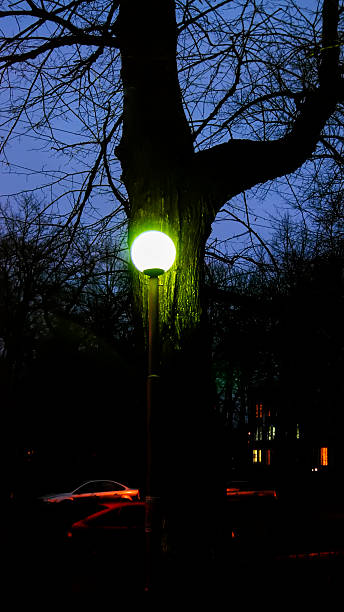 istock Street lamp. Night city 472552034