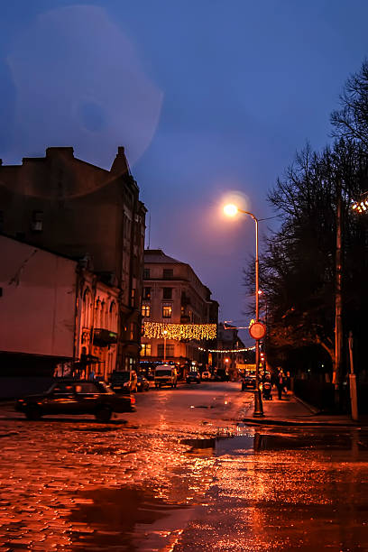 istock Street lamp. Night city 472552046