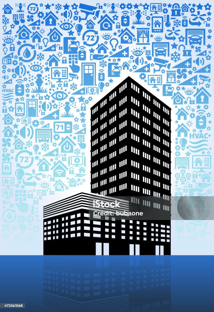 Building Controls Computer Background Corporate Building On Home Automation And Security Vector Background ...