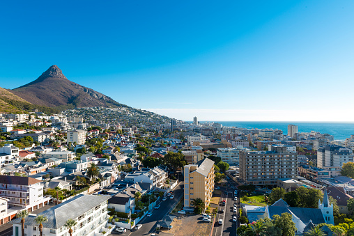 Cape Town (Sea Point) city from overhead position
