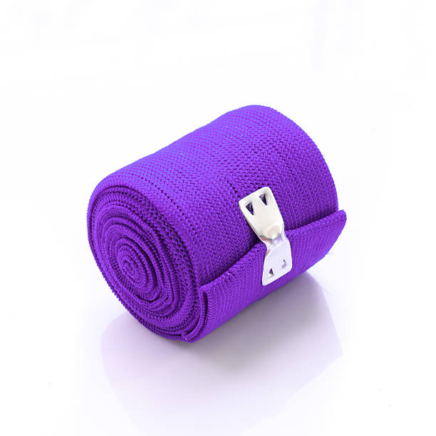 istock Medical blue elastic Bandage isolated on white background 472562564