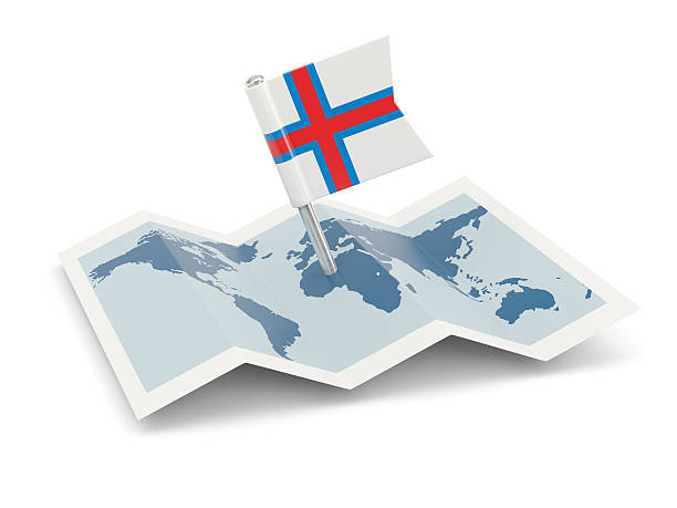 istock Map with flag of faroe islands 472562880