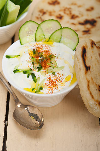 istock Arab middle east goat yogurt and cucumber salad 472563602