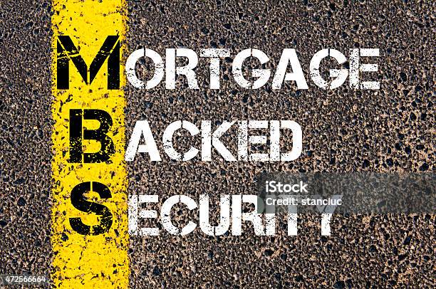 Business Acronym Mbs Mortgage Backed Security Stock Photo - Download Image Now - Mortgage Loan, Security, 2015