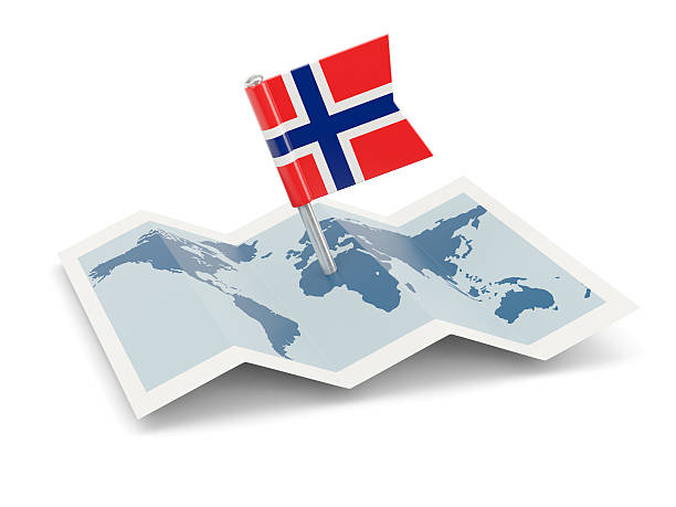 istock Map with flag of norway 472567042