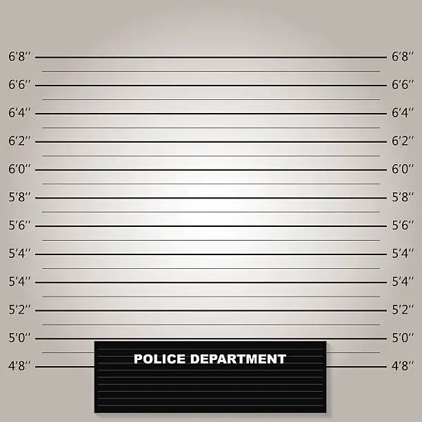 Vector illustration of Police lineup or mugshot background vector