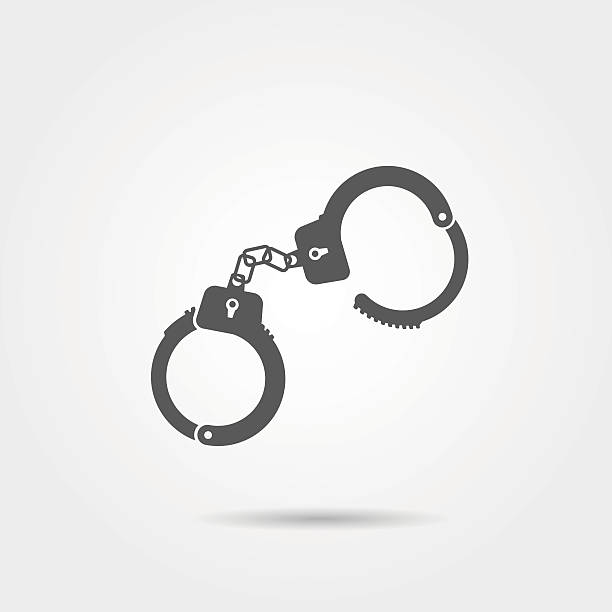 수갑 아이콘크기 - handcuffs stock illustrations