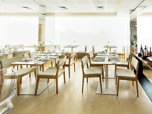 istock Interior of a restaurant without people. 472576968