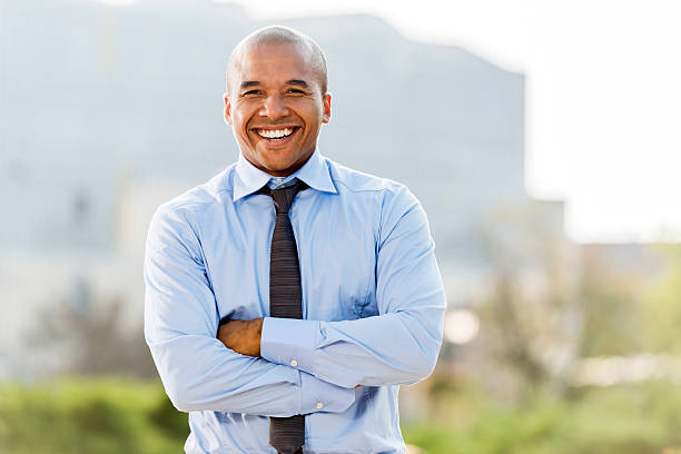 istock Successful African American businessman looking at camera. 472579568