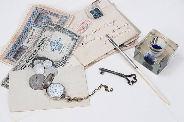 istock Vintage background with old pocket watch 472580012