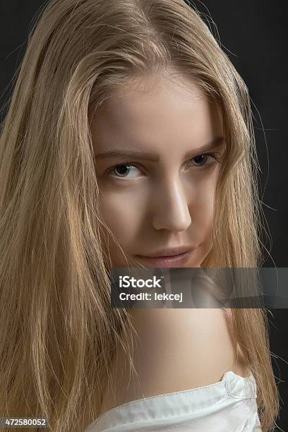 Pretty Pensive Girl Stock Photo - Download Image Now - 20-24 Years, 2015, Adult