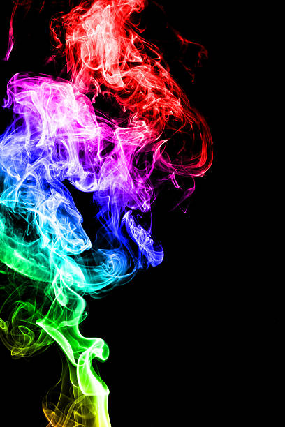 istock Colorful of smoke on black background 472580558