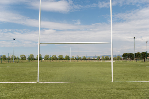 beautiful rugby field .