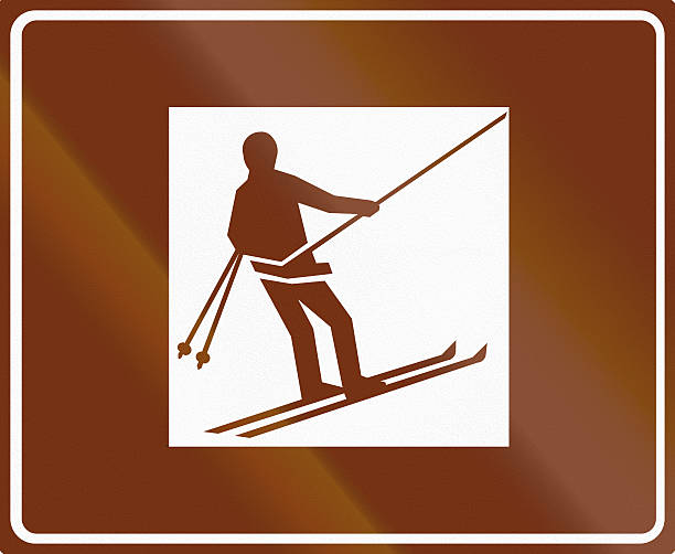 Finnish road sign 773 c. Ski lift