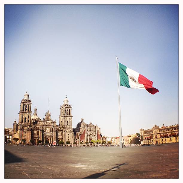 istock Zocalo Square and flag, Mexico City 472587560
