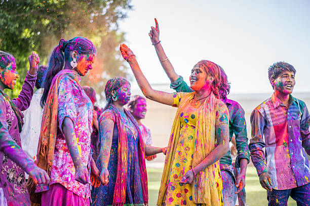 Holi Festival in India stock photo