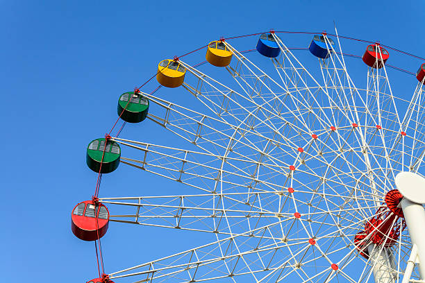istock Giant ferris wheel against blue sky 472588352