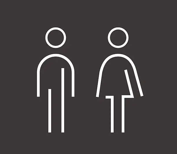 Vector illustration of Male female sign