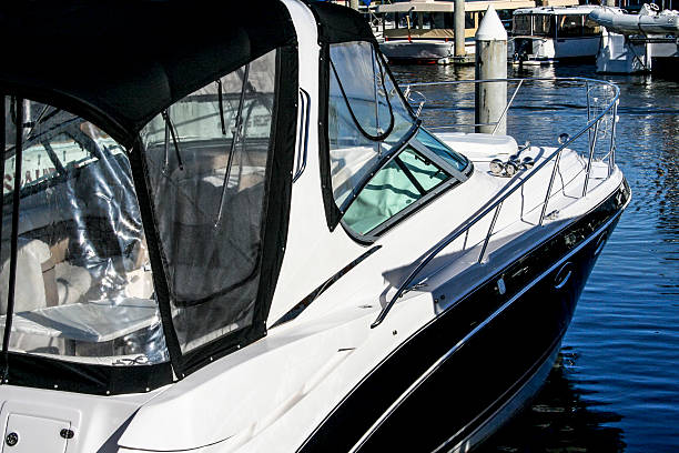 istock Speed boat in habour 472591936