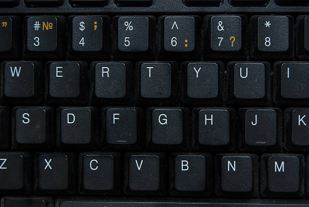 close -up of コンピュータキーボード - keypad clean close up computer ストックフォトと画像
