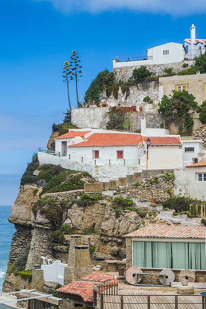 Sea Lifeless town in Portugal Picture of the environment and scenery in Azenhas do Mar town in Portugal near Sintra. azenhas do mar stock pictures, royalty-free photos & images