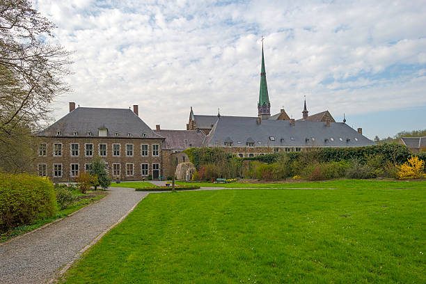 istock Footpath through the park of an abbey in spring 472598244